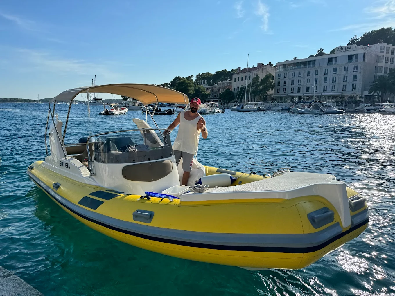 Premium boat rental in Hvar, Croatia - Crystal clear Adriatic waters